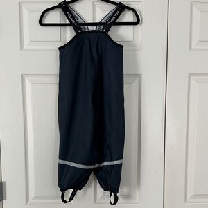 Polarn O. Pyret Navy Kids waterproof overalls with Reflective Stripes